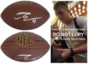 Aidan O'Connell Signed Football Proof COA Autographed Las Vegas Raiders Purdue