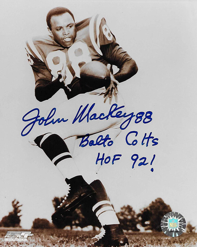 John Mackey Baltimore Colts signed autographed, 8x10 Photo, COA will be included