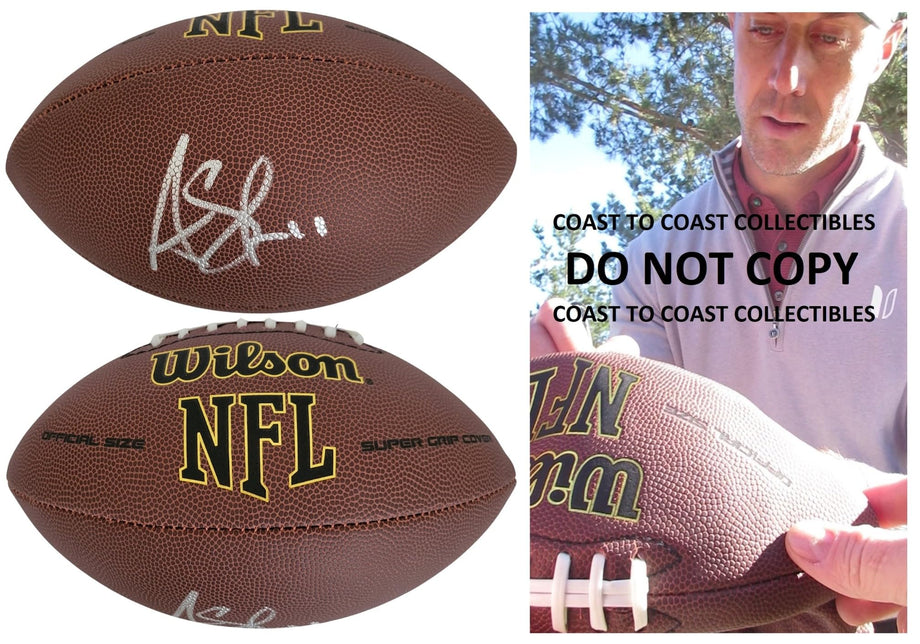 Alex Smith Signed Football Proof COA Autographed Washington Chiefs 49ers Utah