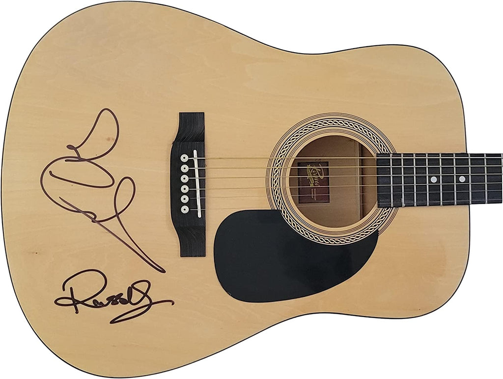 Russell Hitchcock Graham Russell Air Supply signed acoustic guitar COA proof star autograph
