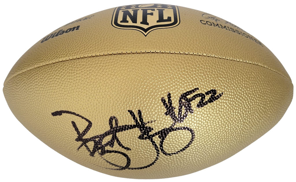 Bryant Young San Francisco 49ers Notre Dame signed Gold football COA proof auto