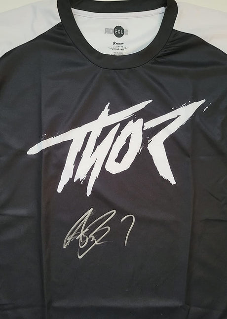 Aaron Plessinger Supercross Motocross signed Thor Jersey COA proof autographed.