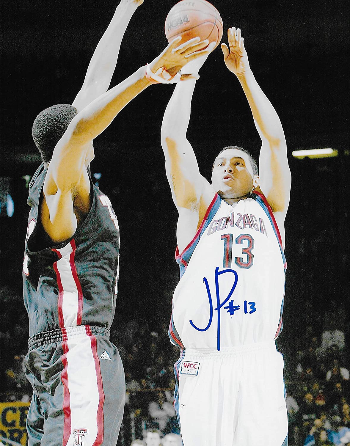 J. P. Batista Gonzaga Bulldogs signed basketball 8x10 photo COA