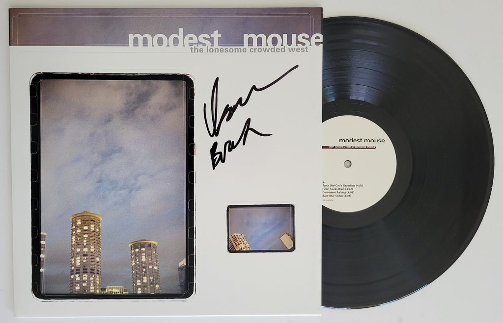 Isaac Brock signed Modest Mouse The Lonesome Crowded West album, vinyl COA Proof STAR.