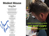 Isaac Brock signed Modest Mouse King Rat Lyrics sheet autograph COA exact Proof STAR