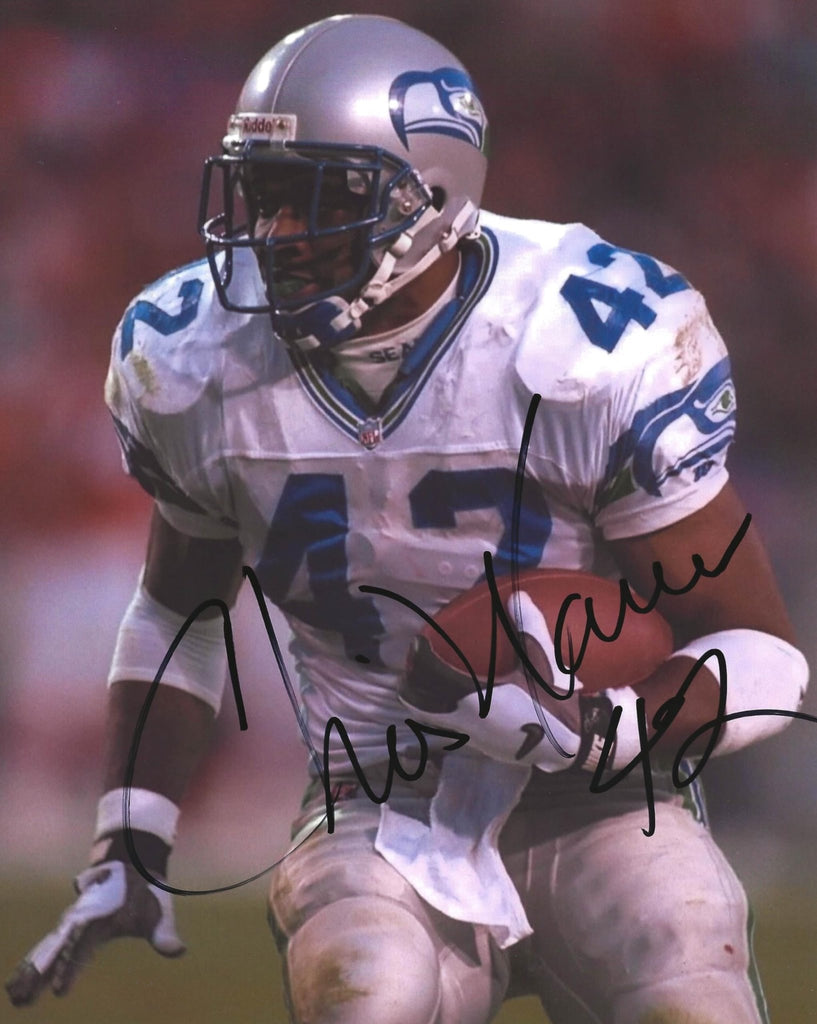 Chris Warren signed Seattle Seahawks 8x10 football photo Proof COA autographed..