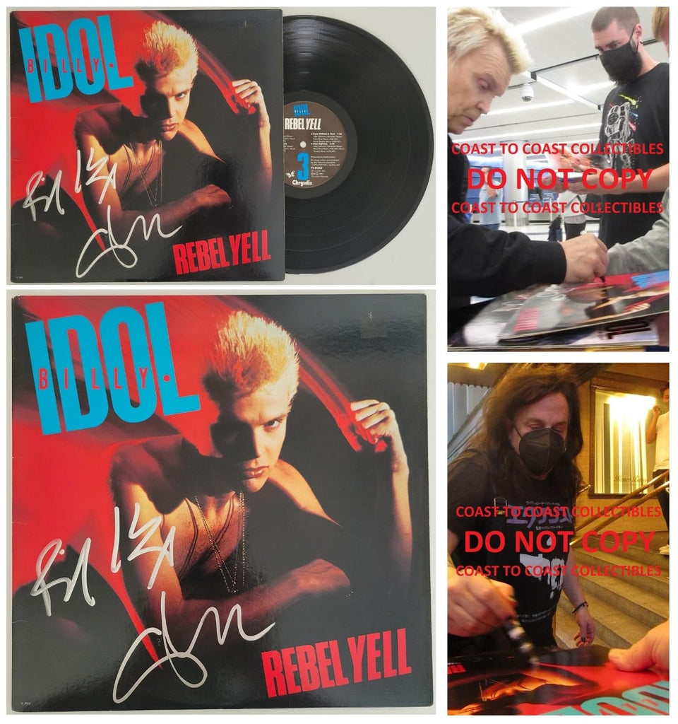 Billy Idol Steve Stevens signed Rebel Yell album vinyl LP COA proof autographed! STAR
