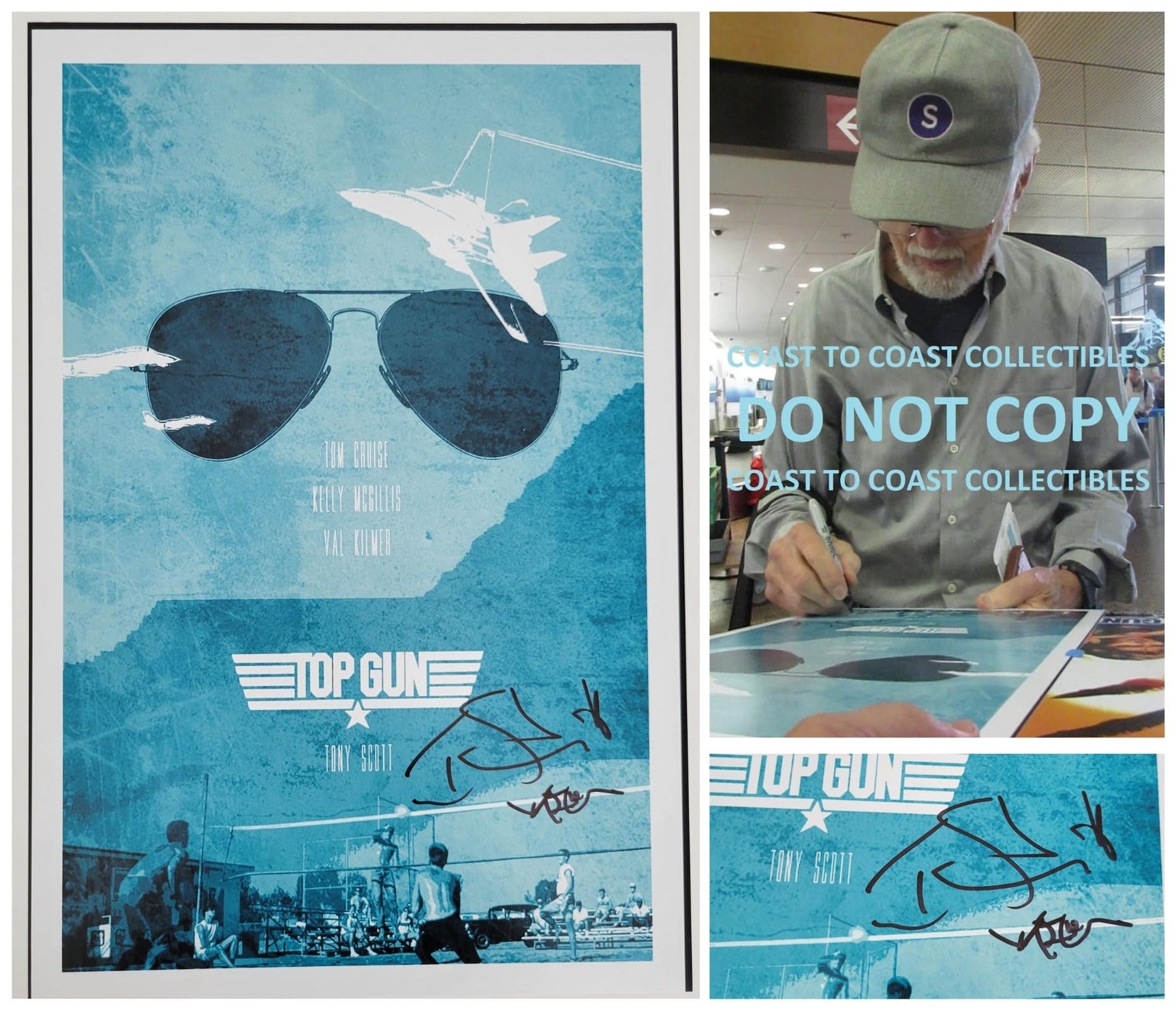 Tom Skerritt signed Tom Gun 12x18 photo Viper Proof COA STAR autographed poster
