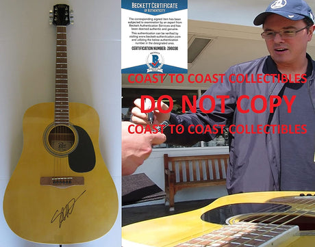 Seth Macfarlane Ted Family Guy signed acoustic guitar exact proof Beckett COA STAR autograph
