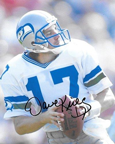 Dave Krieg, Seattle Seahawks, Signed, Autographed, 8X10 Photo, a COA With the Proof Photo of Dave Signing Will Be Included`.