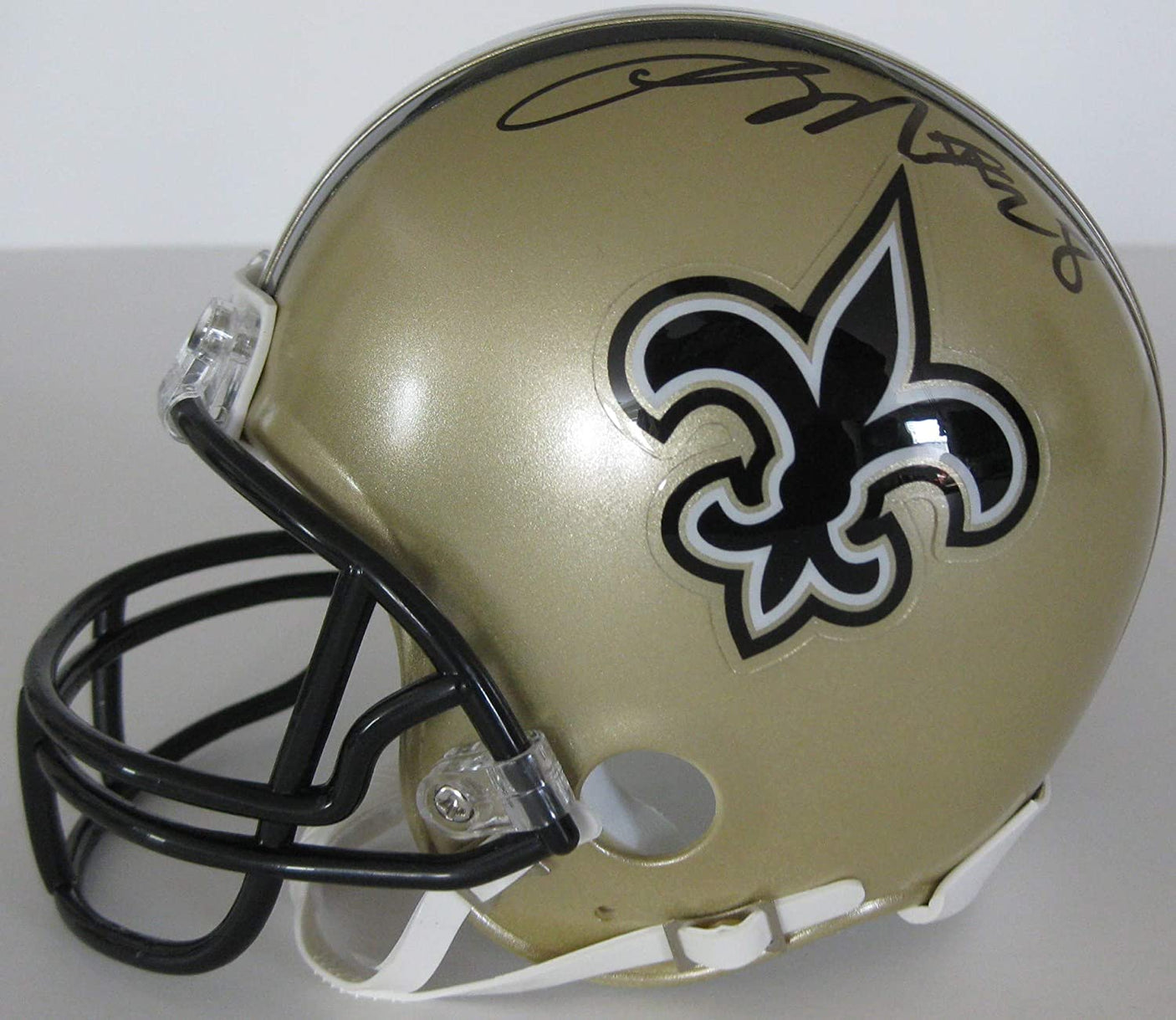 Latavius Murray signed New Orleans Saints mini football helmet proof Beckett COA