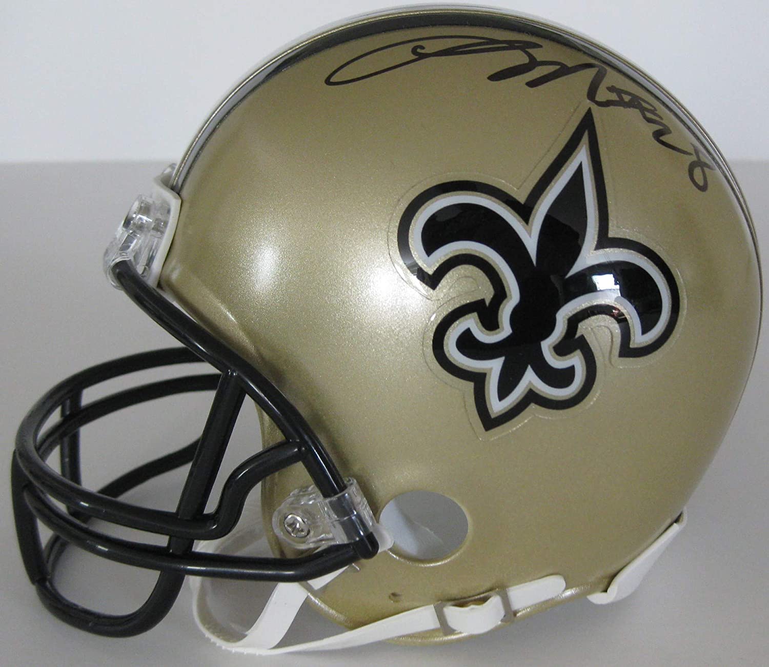 Latavius Murray signed New Orleans Saints mini football helmet proof Beckett COA