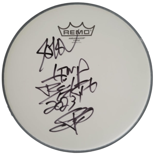 John Otto Limp Bizkit Drummer Signed Drumhead COA exact Proof Autographed