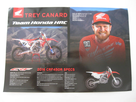 Trey Canard, Supercross, Motocross, Signed, Autographed, Honda 13x19 Poster, COA Will Be Included