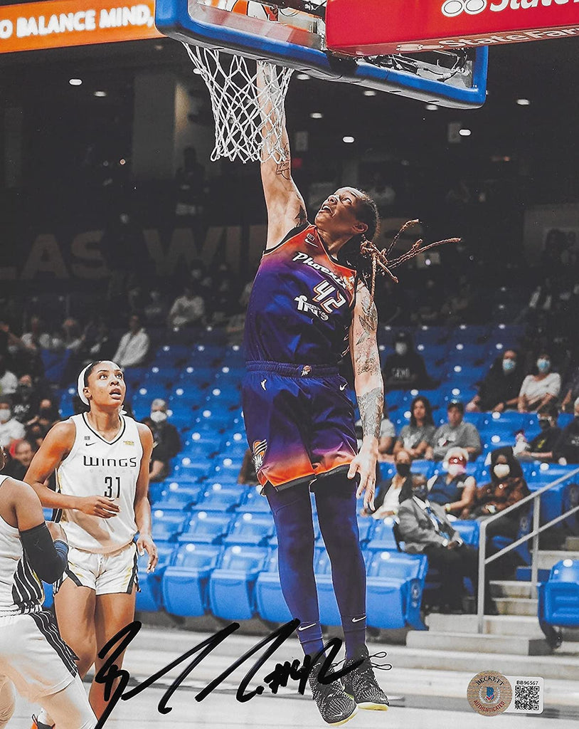 Brittney Griner autographed Phoenix Mercury basketball 8x10 photo proof Beckett COA