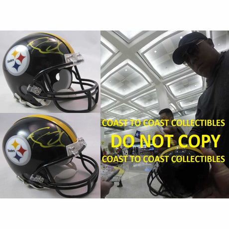 Hines Ward Pittsburgh Steelers Signed, Autographed, Riddell Mini Helmet Helmet, a COA with the Proof Photo of the Hines Signing the Helmet Will Be Included