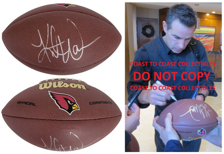 Kurt Warner Signed Arizona Cardinals Logo Football Proof Becket COA Autographed