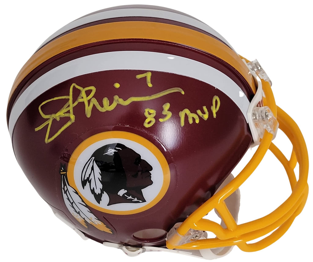 Joe Theisman signed Washington mini football helmet proof autographed