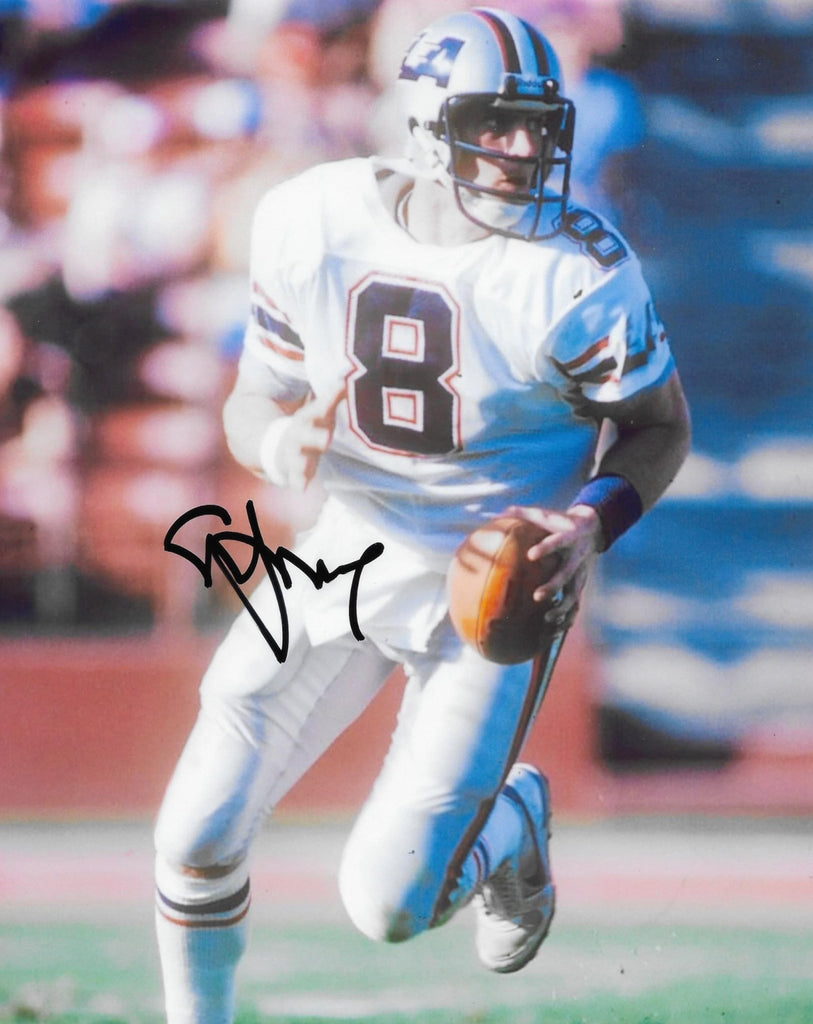 Steve Young signed Los Angeles Express football 8x10 photo COA proof autographed.