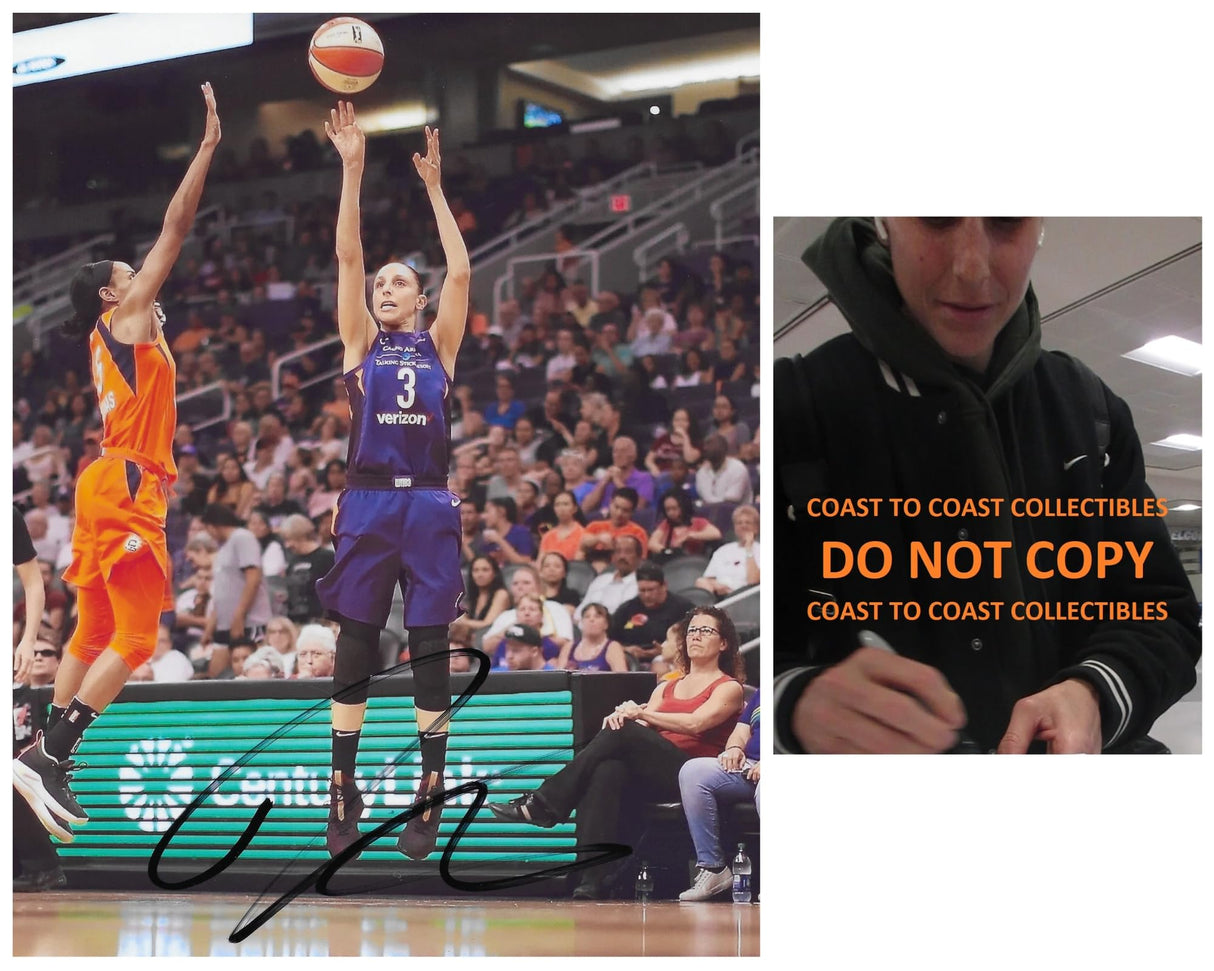 Diana Taurasi signed Phoenix Mercury basketball 8x10 photo COA proof autographed..