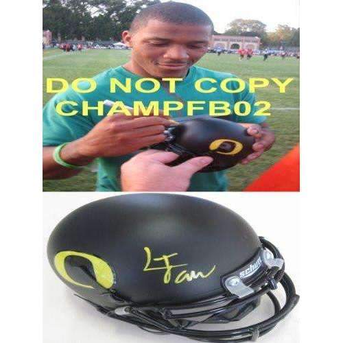Lamichael James, Oregon Ducks, San Francisco 49ers, Niners, Signed, Autographed, Mini Helmet, a COA with the Proof Photo of Lamichael Signing Will Be Included