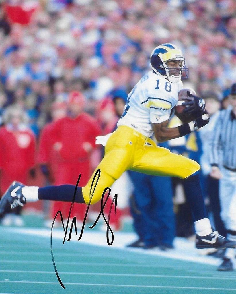 Amani Toomer, Michigan Wilverines, Signed, Autographed, 8X10 Photo, a COA with the Proof Photo of Amani Signing Will Be Included