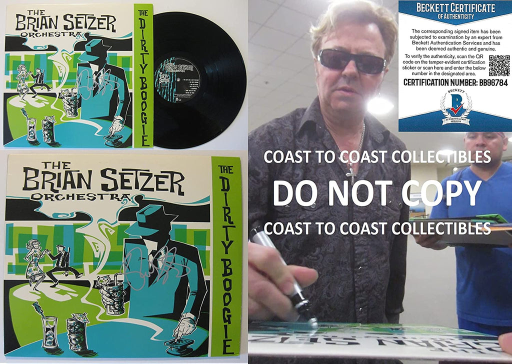 Brian Setzer signed autographed Dirty Boogie album vinyl exact proof Beckett COA STAR