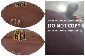 Jerry Jeudy Denver Broncos Alabama signed NFL football proof COA autographed