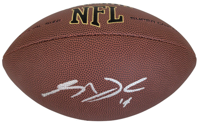 Sam Darnold SF 49ers Jets USC Trojans signed NFL football proof COA autographed