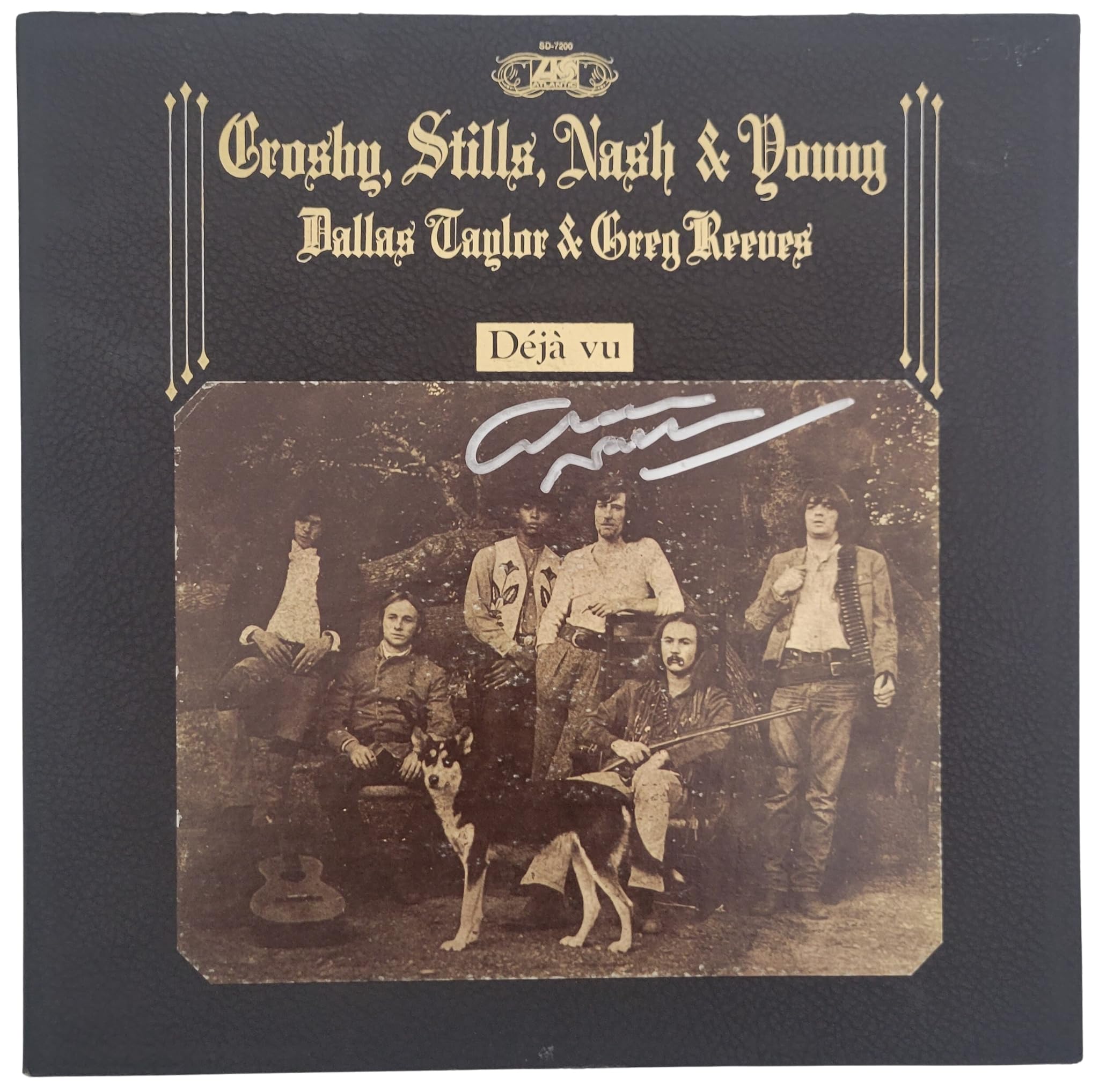 Crosby, Stills, Nash & Young Autographed LP - De Ja Vu