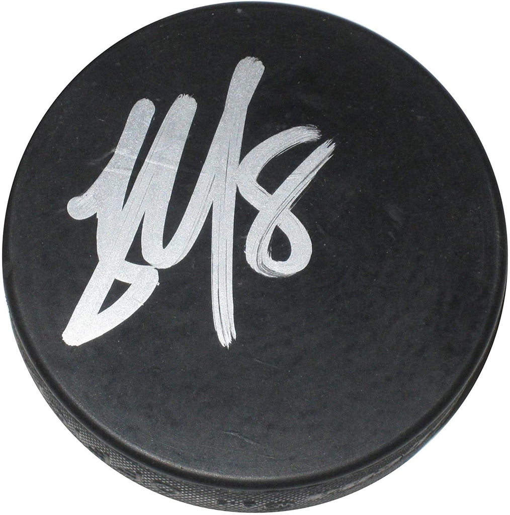 James Neal Oilers Flames Knights Penguins signed Hockey Puck proof Beckett COA