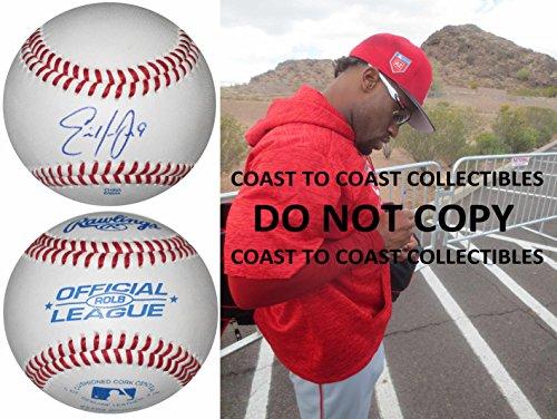 Eric Young Colorado Rockies Mets Yankees signed autographed baseball COA proof