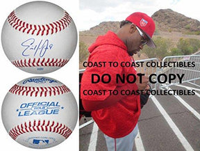 Eric Young Colorado Rockies Mets Yankees signed autographed baseball COA proof