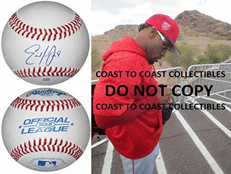 Eric Young Colorado Rockies Mets Yankees signed autographed baseball COA proof