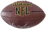 Warren Moon Seahawks Oilers Chiefs signed NFL football proof COA autographed
