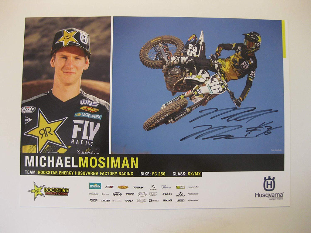 Michael Mosiman, supercross, motocross, signed, autographed, 11x17 poster, COA will be included,