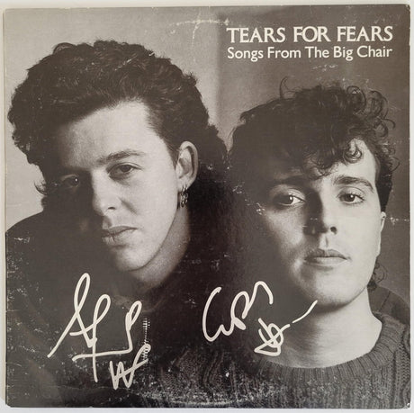 Smith & Orzabal signed Tears for Fear Songs from the Big Chair album COA proof STAR.