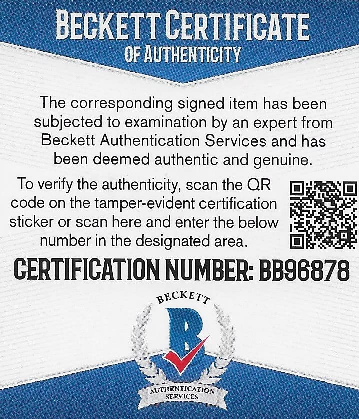 Eric Dickerson Rams Colts Raiders signed NFL football proof Beckett COA autographed