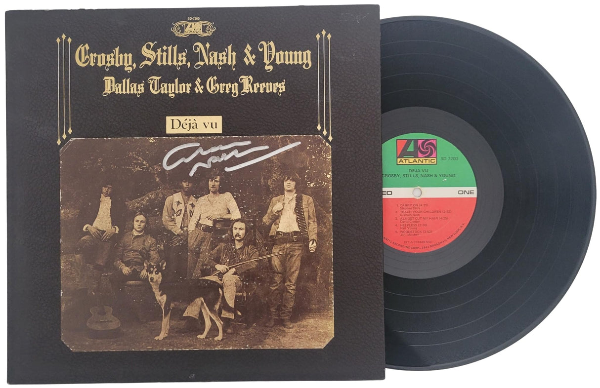 Graham Nash Signed Crosby Stills Nash & Young Deja Vu Album Vinyl COA Proof STAR