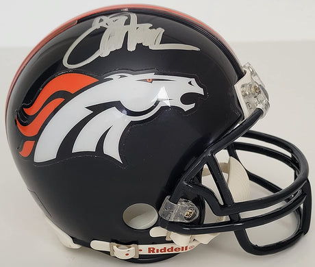 Terrell Davis signed Denver Broncos mini football helmet autographed COA proof
