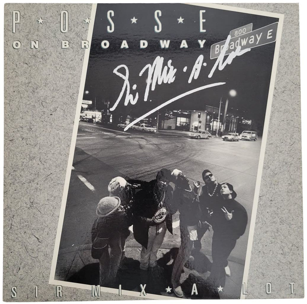 Sir Mix A Lot signed Posse on Broadway album vinyl record COA proof autographed STAR