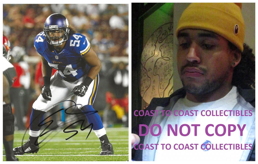 Eric Kendricks signed Minnesota Vikings football 8x10 photo Proof COA autographed