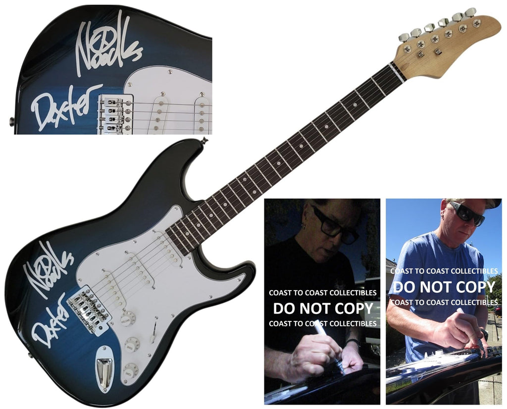 The Offspring Dexter Holland Noodles signed full size Electric guitar proof COA STAR