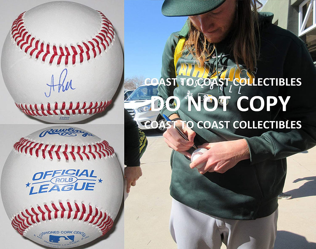 AJ Puk Oakland Athletics A's signed autographed baseball COA exact proof
