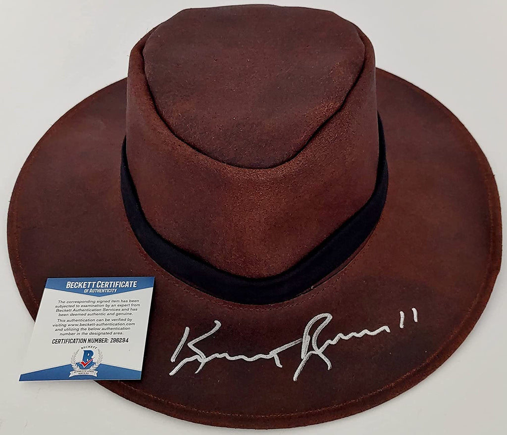 Kurt Russell Wyatt Earp Tombstone actor signed autographed cowboy hat proof Beckett COA. Star