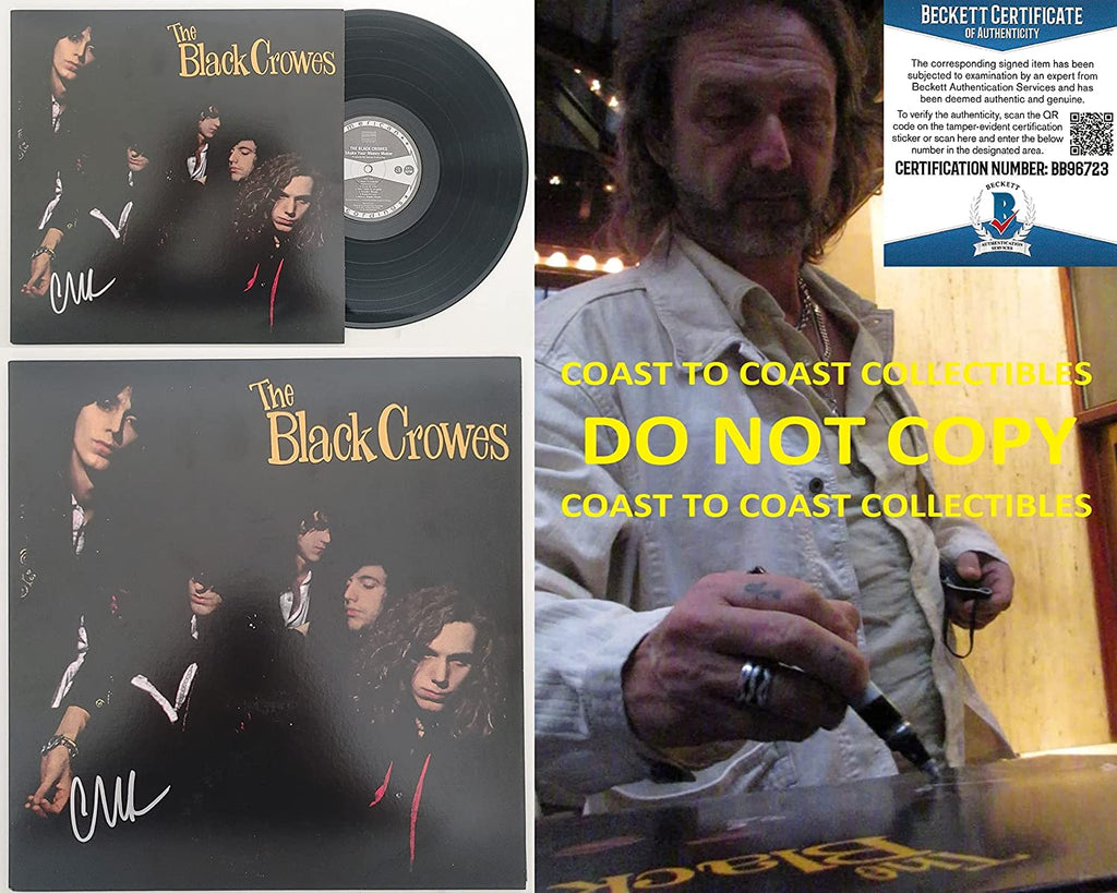 Chris Robinson signed Black Crowes Shake your Money Maker album proof Beckett COA STAR