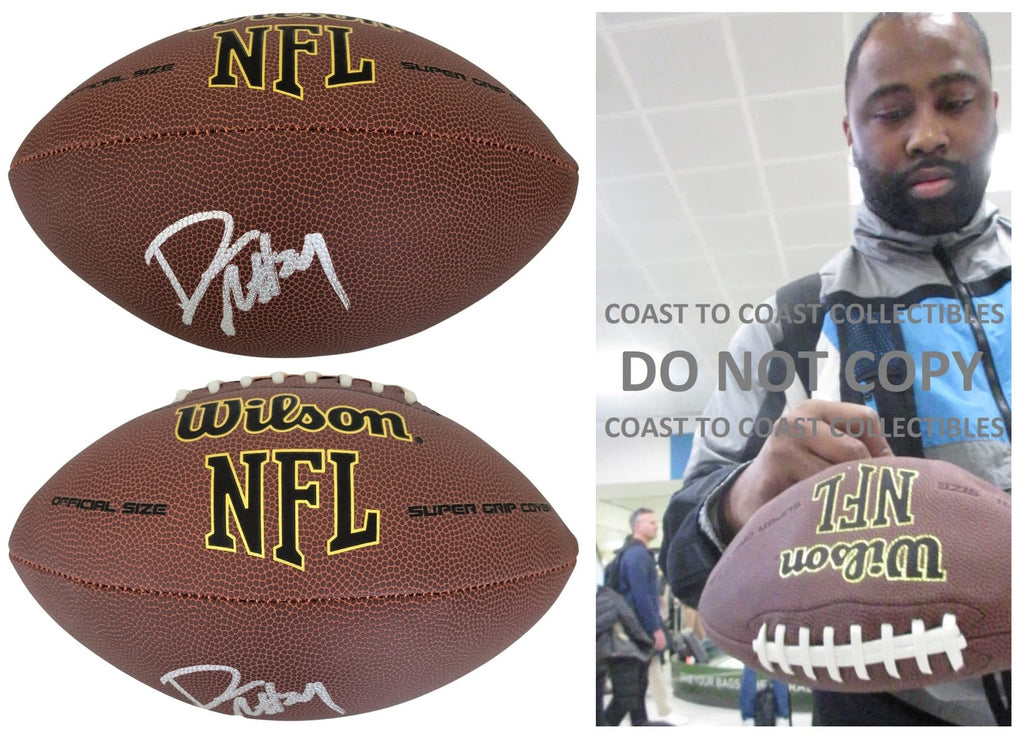 Darrelle Revis HOF New York Jets signed NFL football exact proof COA autographed