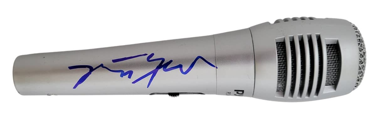Jerry Harrison Talking Heads signed microphone autographed mic COA exact proof Star
