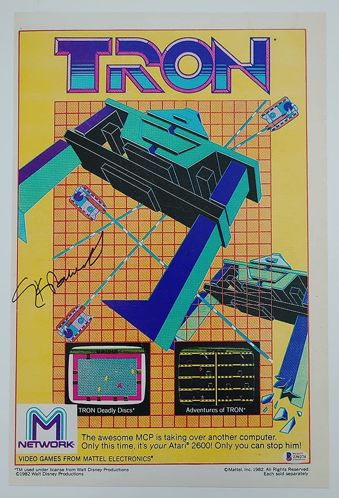 Nolan Bushnell signed autographed 12x18 Tron Atari video game photo Beckett COA Star