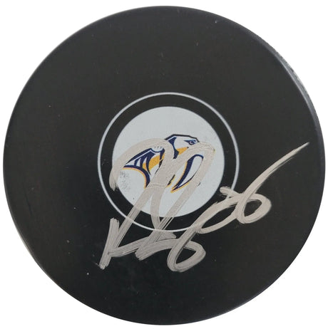 Pekka Rinne signed Nashville Predators logo Hockey Puck proof COA autographed